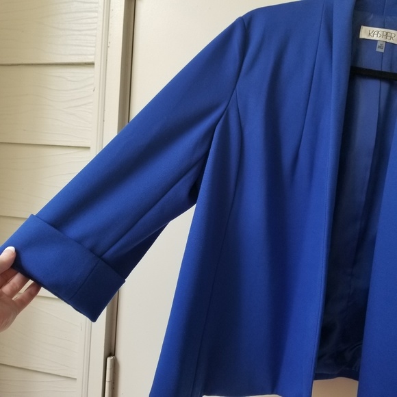 Kasper 3/4 Sleeve Open Front Blazer - Picture 3 of 5